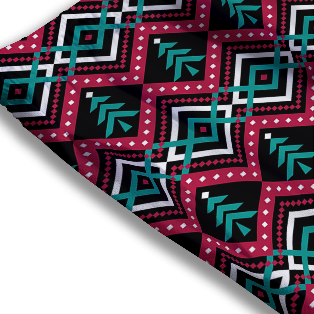 Merry Christmas Zigzag Print Pattern Mesh Shorts
