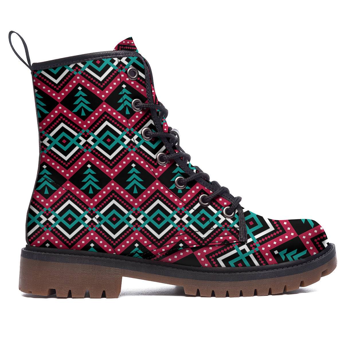 Merry Christmas Zigzag Print Pattern Work Boots-grizzshop