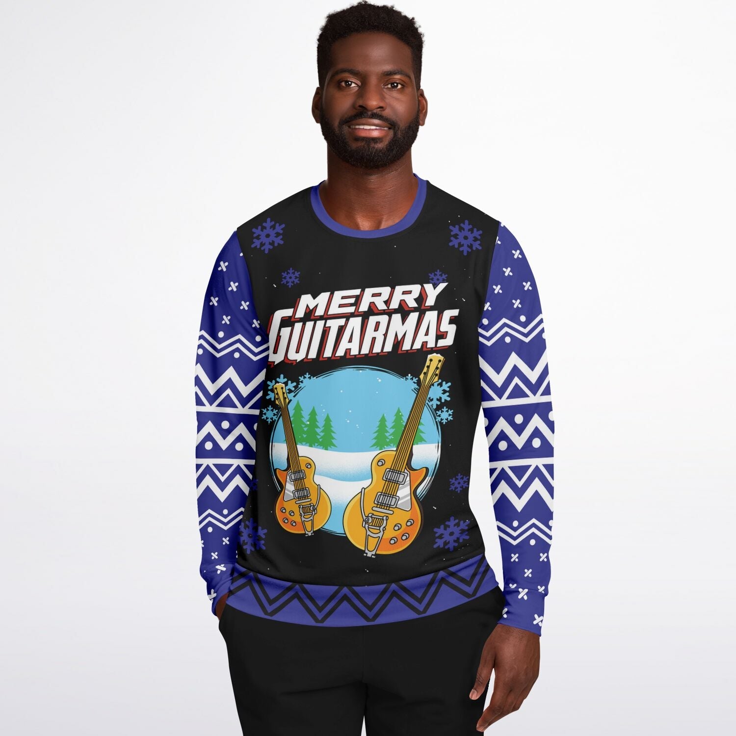 Merry Guitarmas Ugly Christmas Sweater-grizzshop