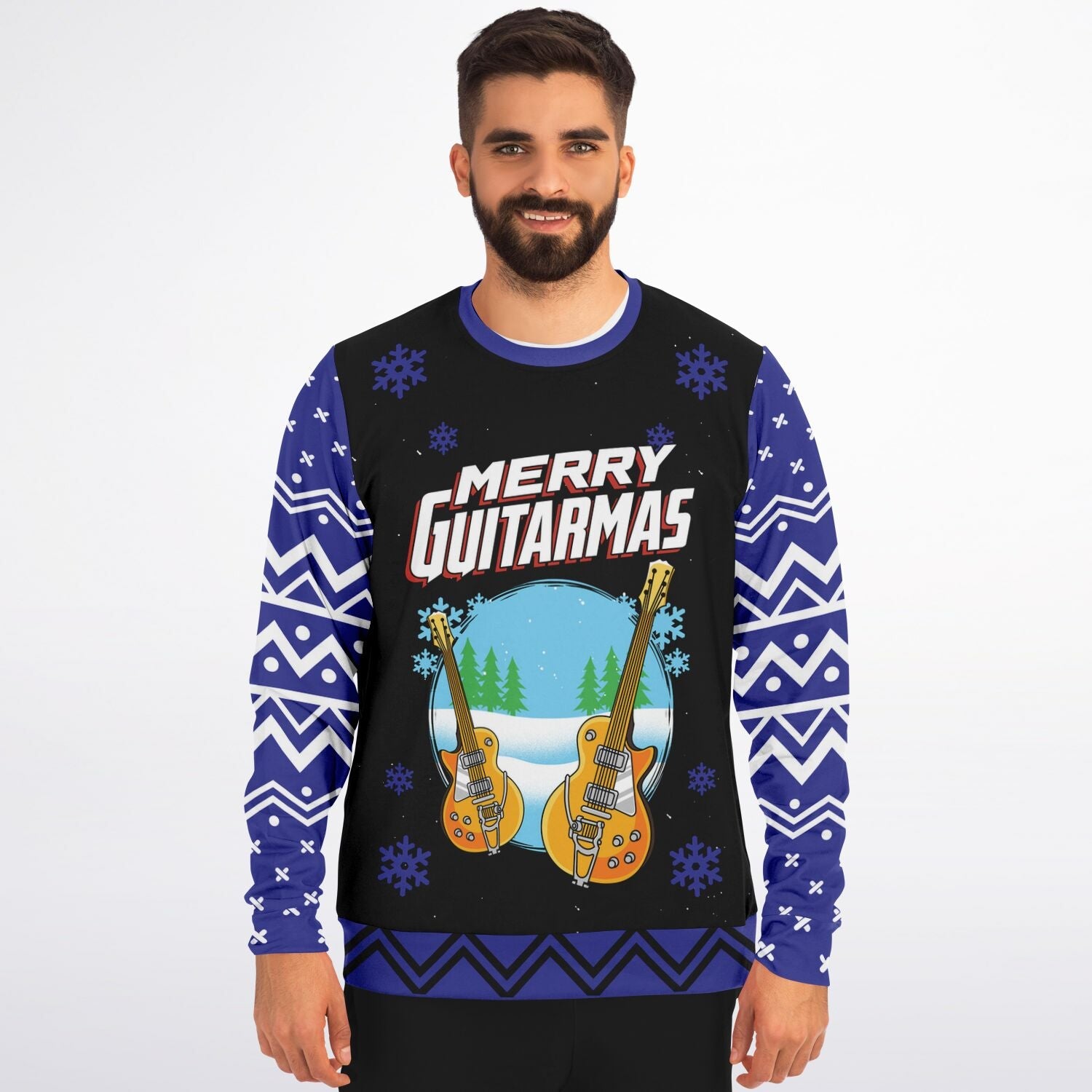 Merry Guitarmas Ugly Christmas Sweater-grizzshop