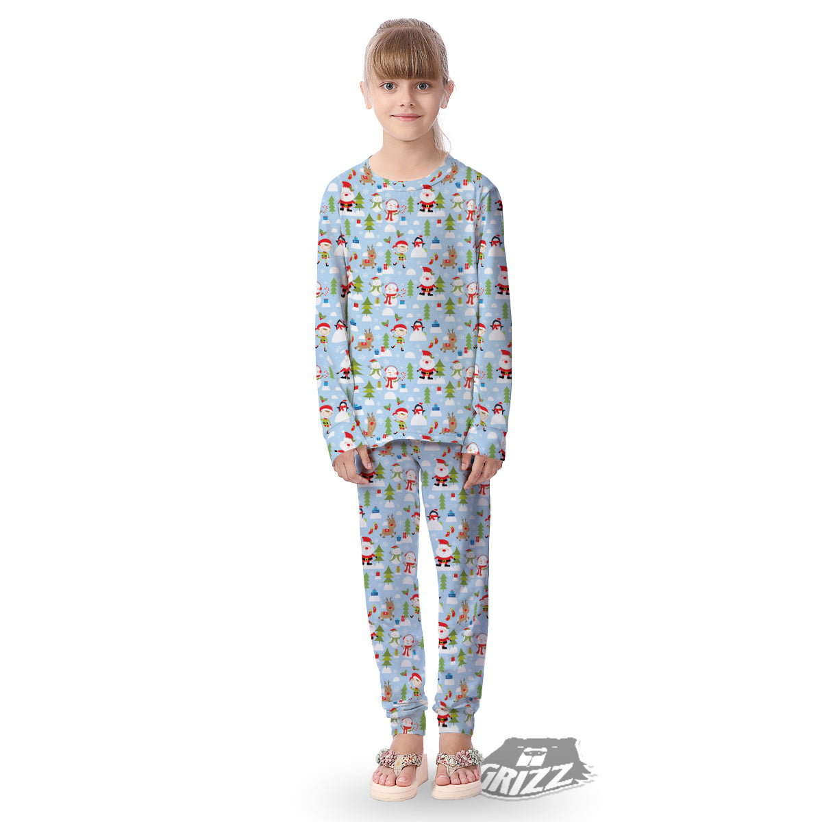 Merry Christmas Cute Print Pattern Kid's Pajamas-grizzshop