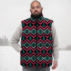 Merry Christmas Zigzag Print Pattern Down Vest