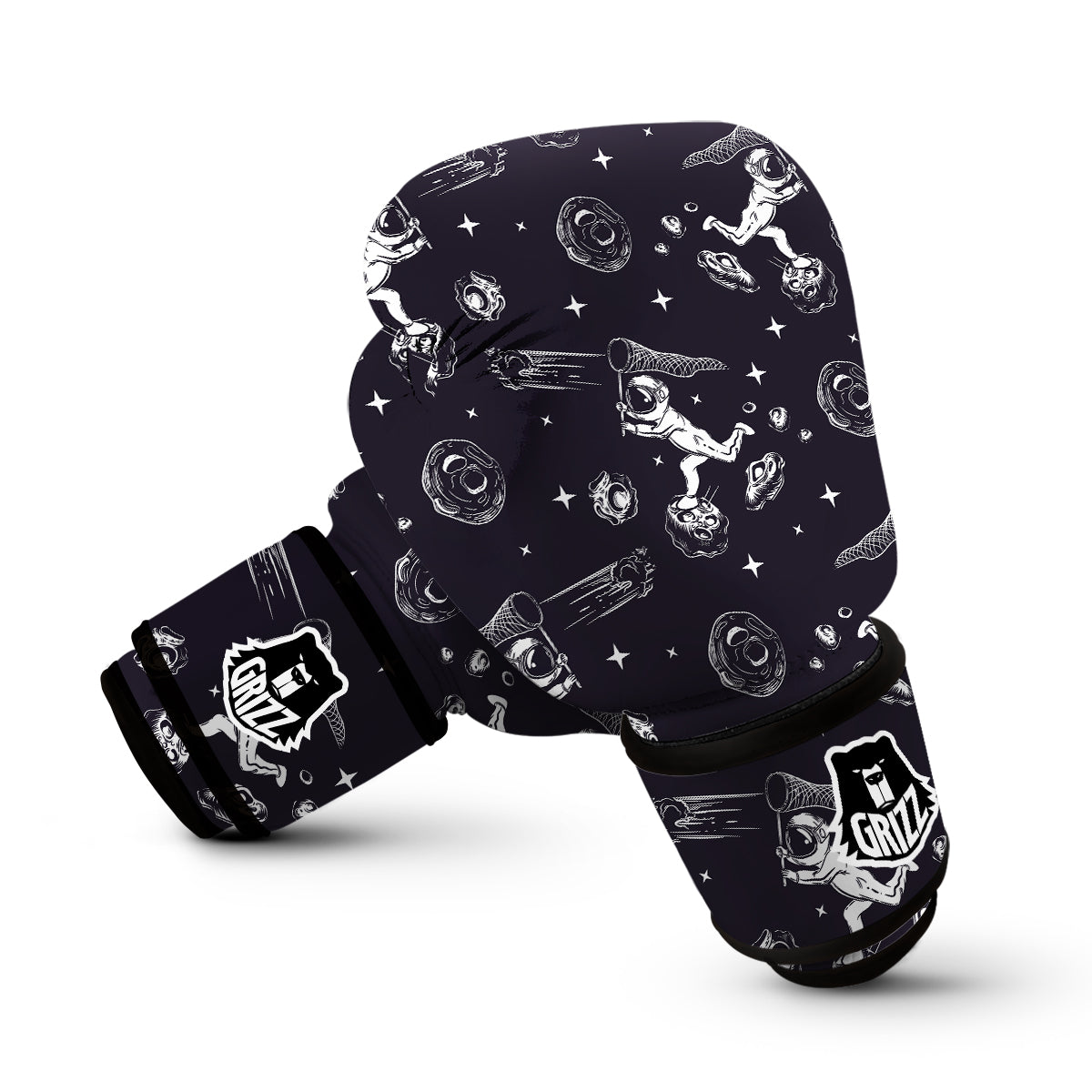 Metero Astronaut Print Pattern Boxing Gloves-grizzshop