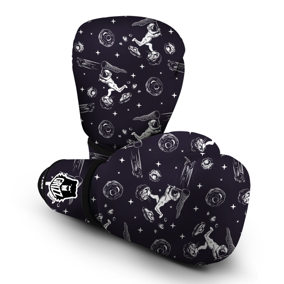 Metero Astronaut Print Pattern Boxing Gloves-grizzshop