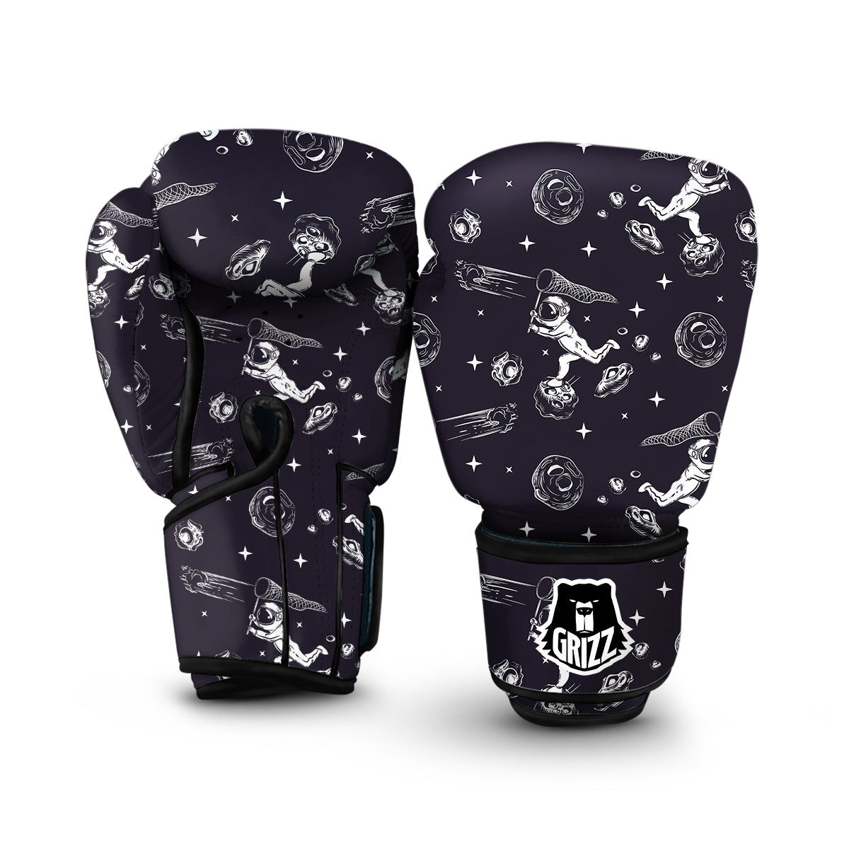 Metero Astronaut Print Pattern Boxing Gloves-grizzshop