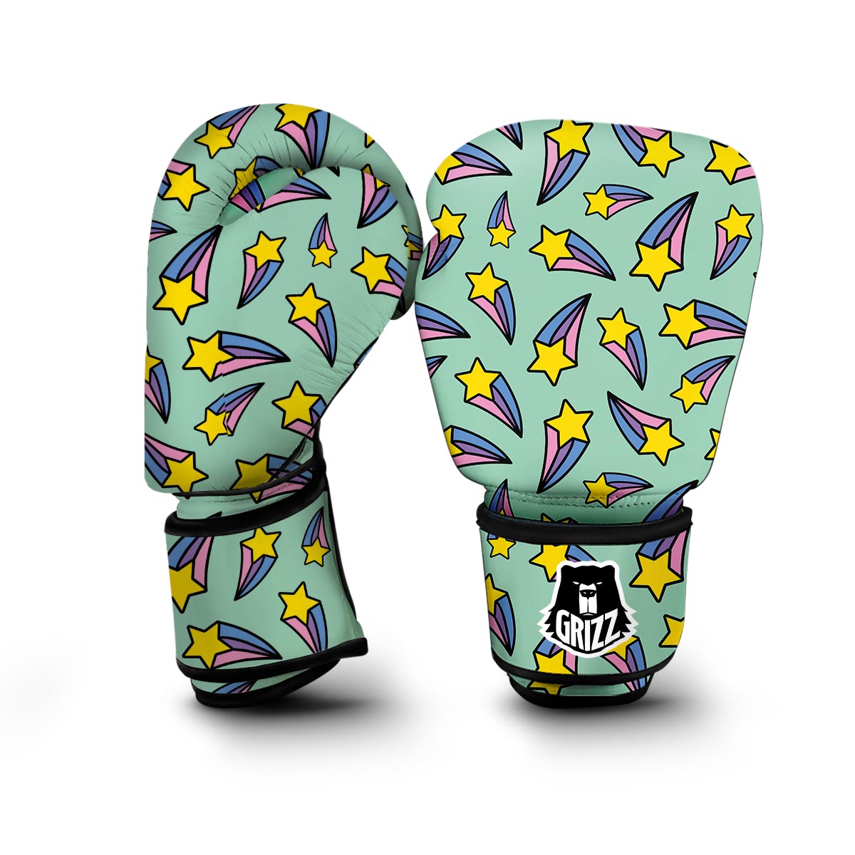 Metero Star Pattern Print Boxing Gloves-grizzshop