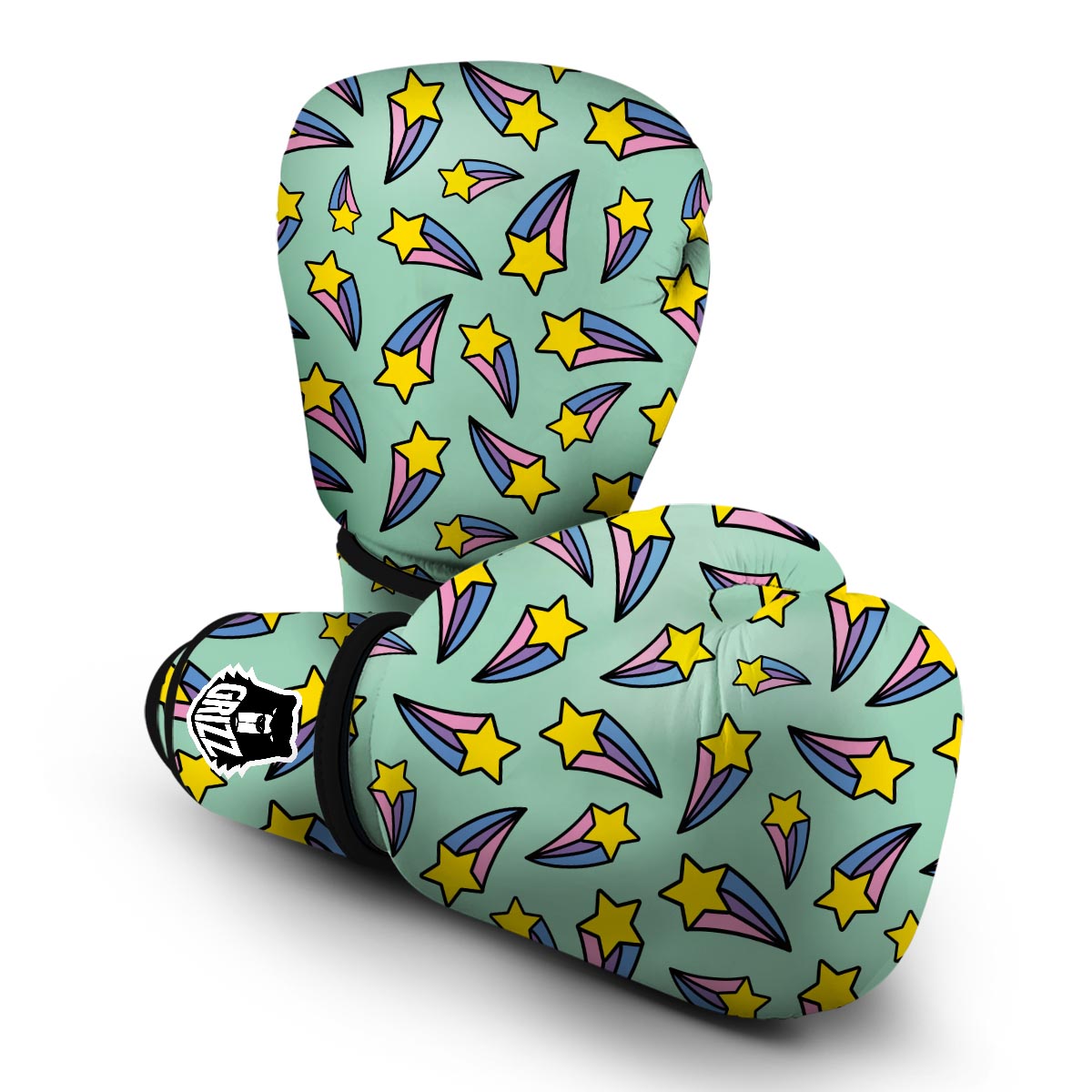 Metero Star Pattern Print Boxing Gloves-grizzshop