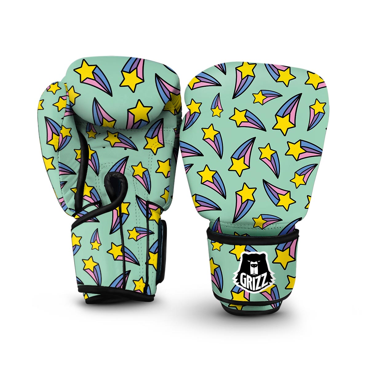 Metero Star Pattern Print Boxing Gloves-grizzshop