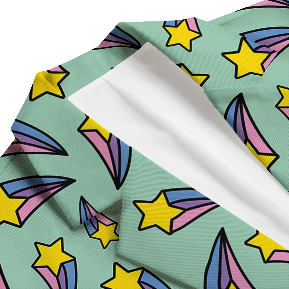 Metero Star Pattern Print Men's Blazer-grizzshop