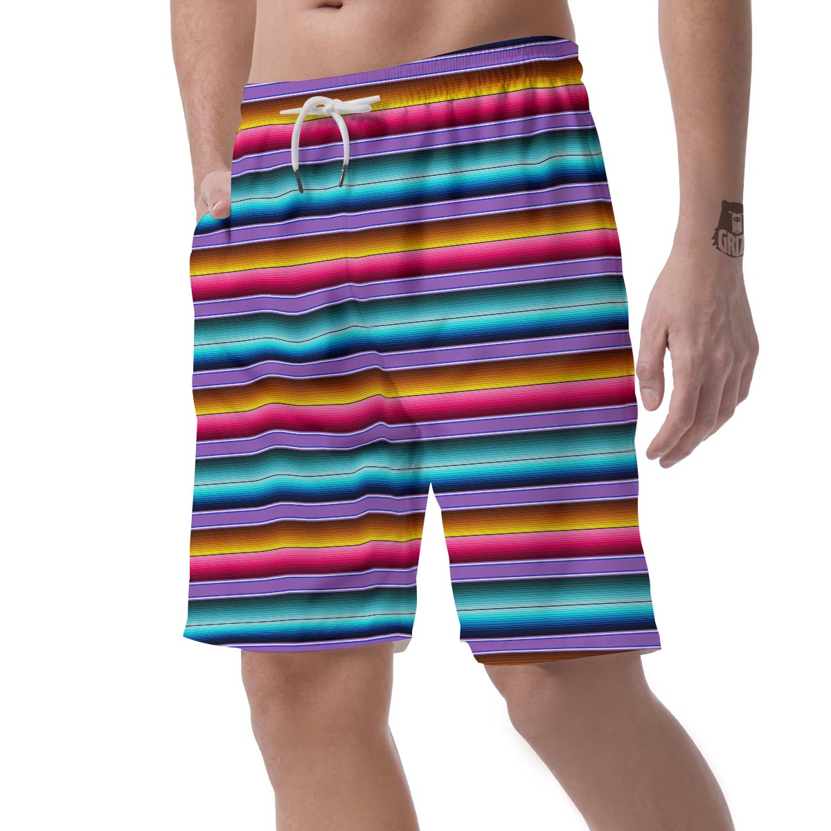 Mexican Baja Serape Men's Shorts-grizzshop