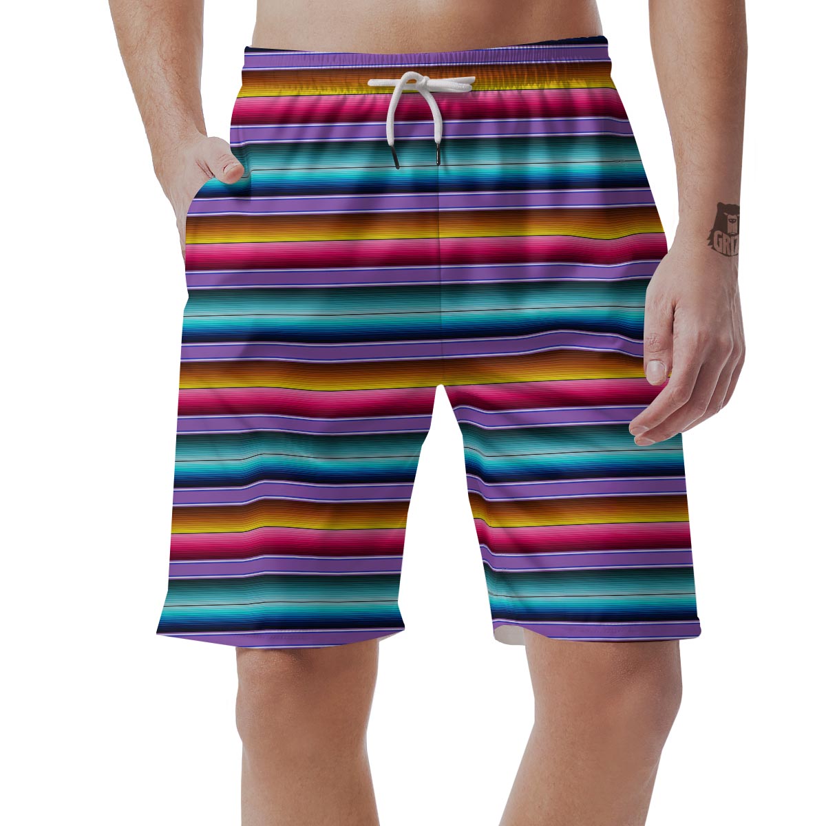 Mexican Baja Serape Men's Shorts-grizzshop