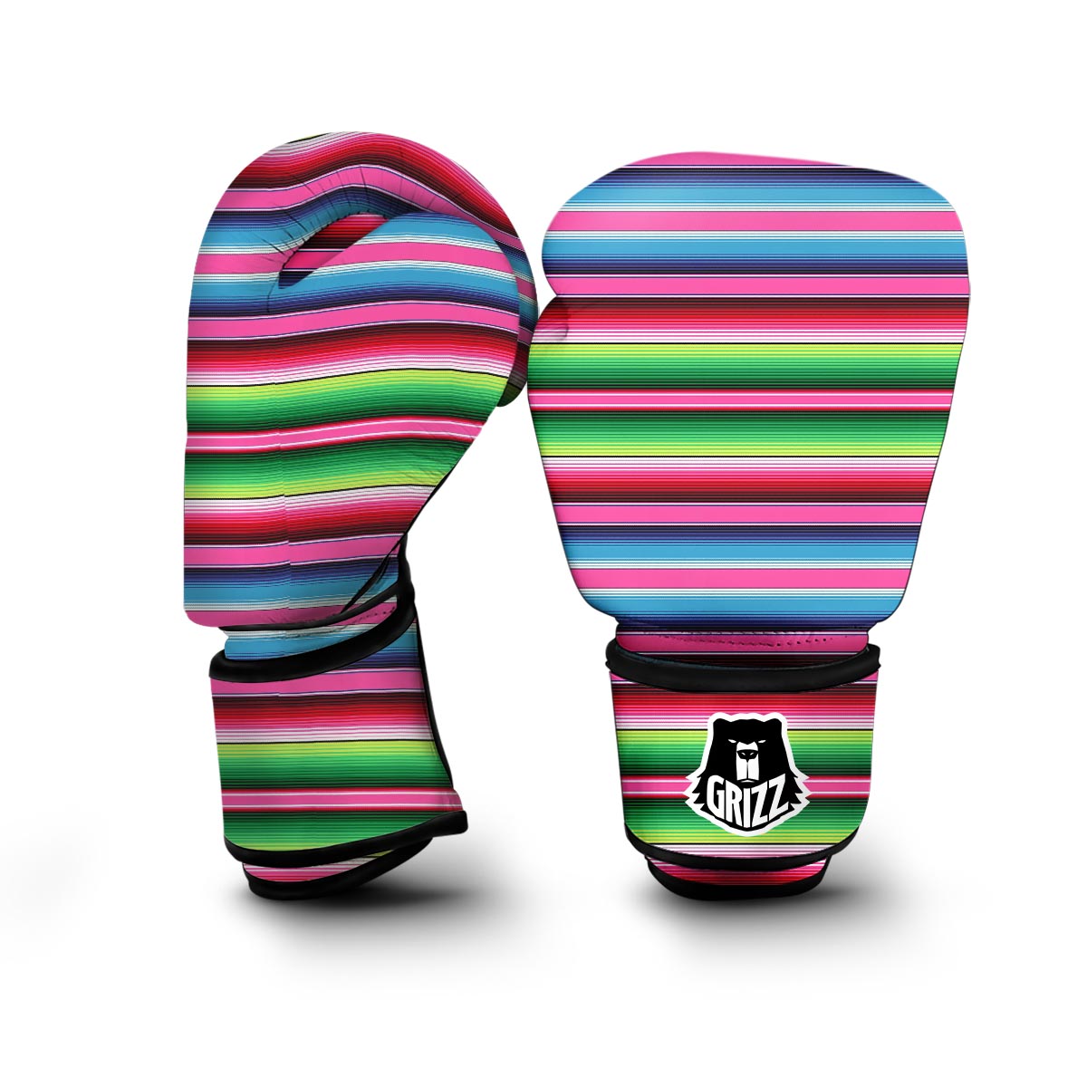 Mexican Blanket Baja Serape Pattern Print Boxing Gloves-grizzshop
