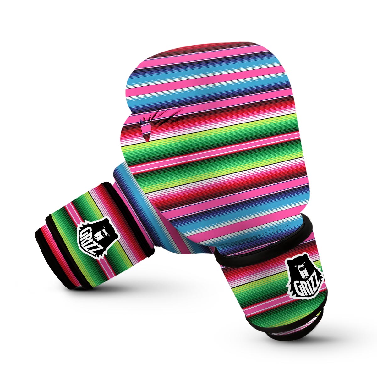 Mexican Blanket Baja Serape Pattern Print Boxing Gloves-grizzshop