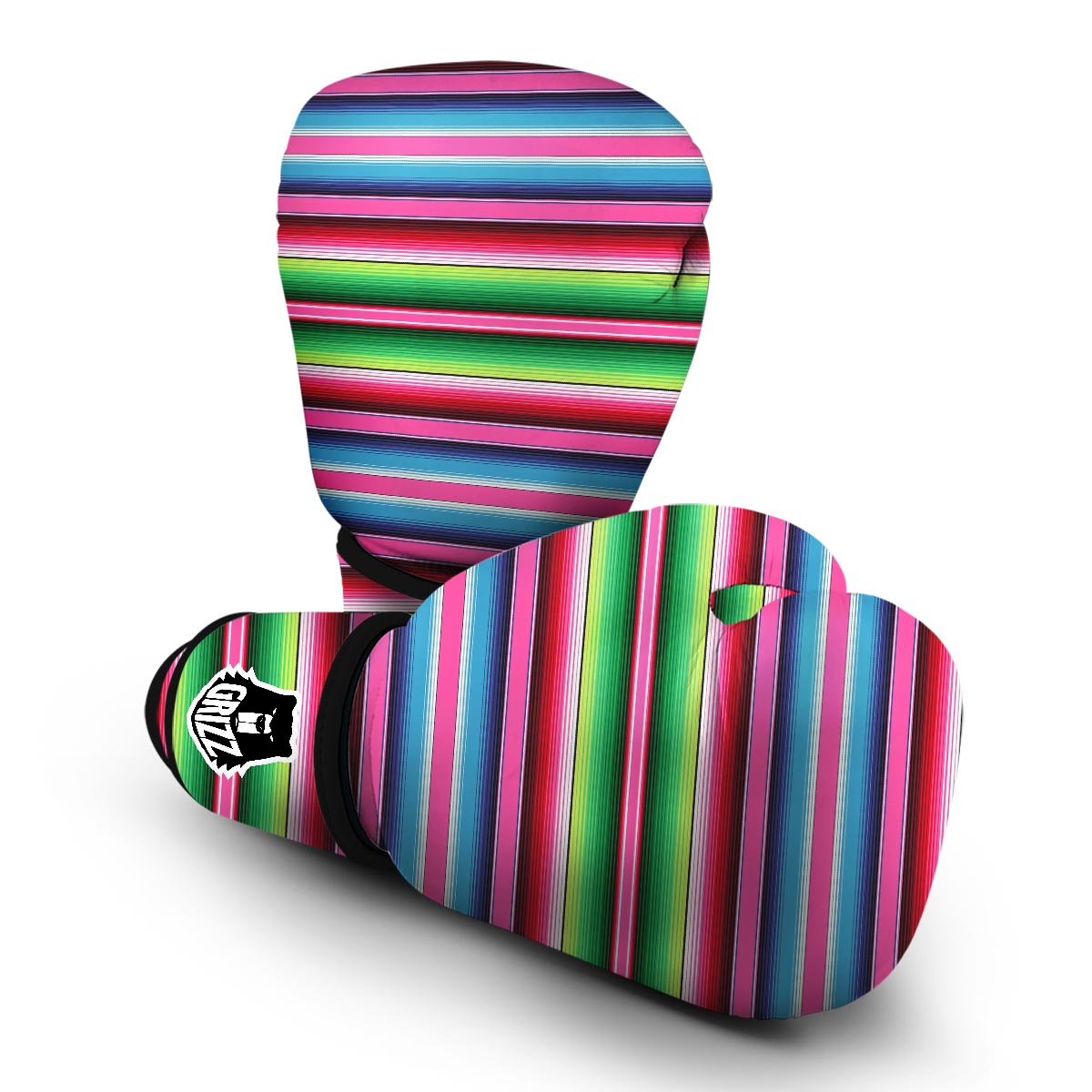 Mexican Blanket Baja Serape Pattern Print Boxing Gloves-grizzshop