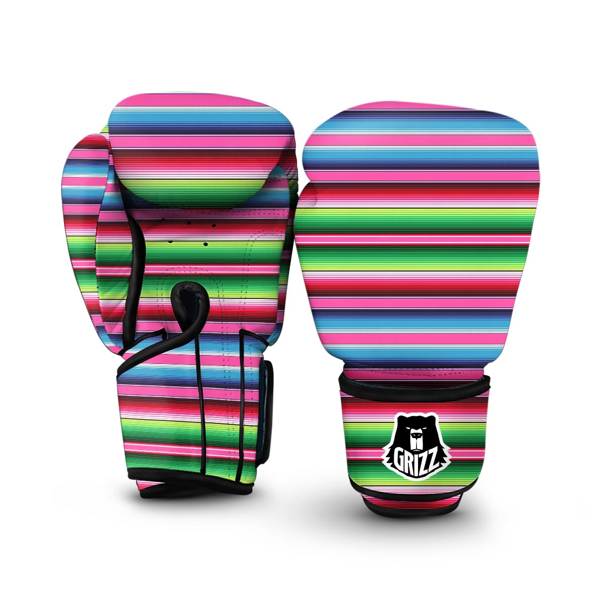 Mexican Blanket Baja Serape Pattern Print Boxing Gloves-grizzshop