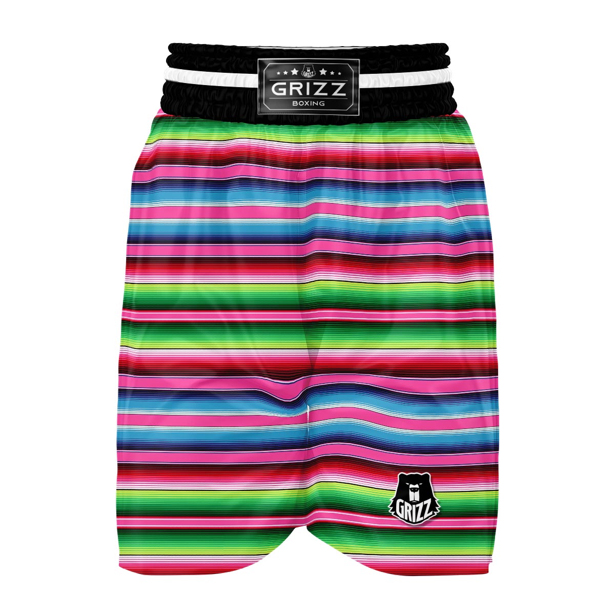Mexican Blanket Baja Serape Pattern Print Boxing Shorts-grizzshop
