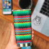 Mexican Blanket Zigzag Colorful Print Tumbler-grizzshop