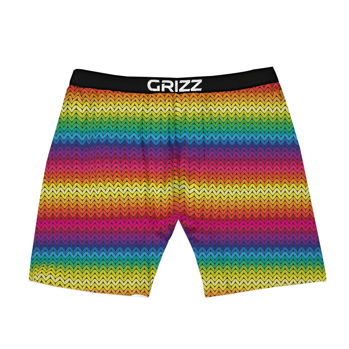 Mexican Rainbow Knitted Print Pattern Boxer Briefs-grizzshop