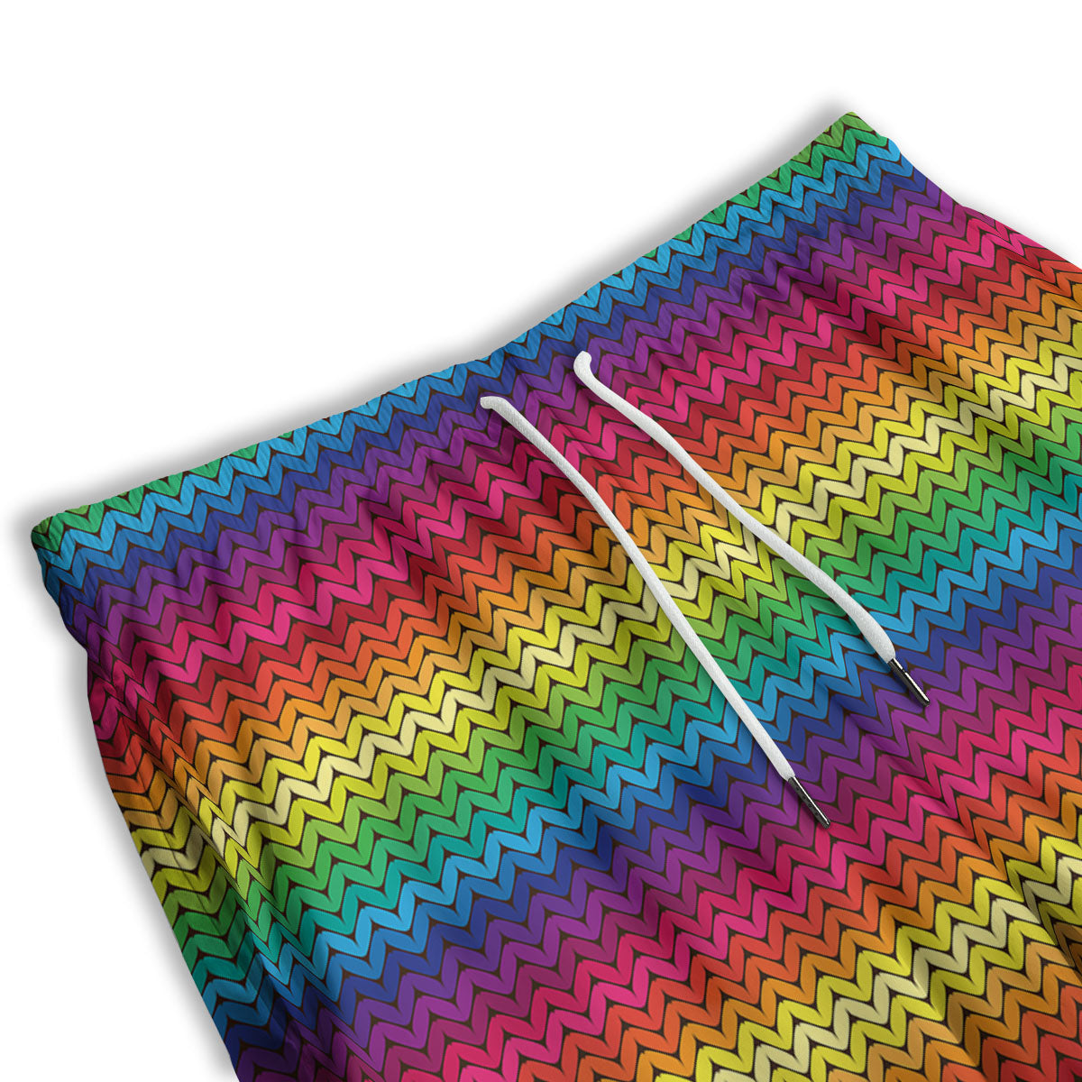 Mexican Rainbow Knitted Print Pattern Men's Athletic Shorts
