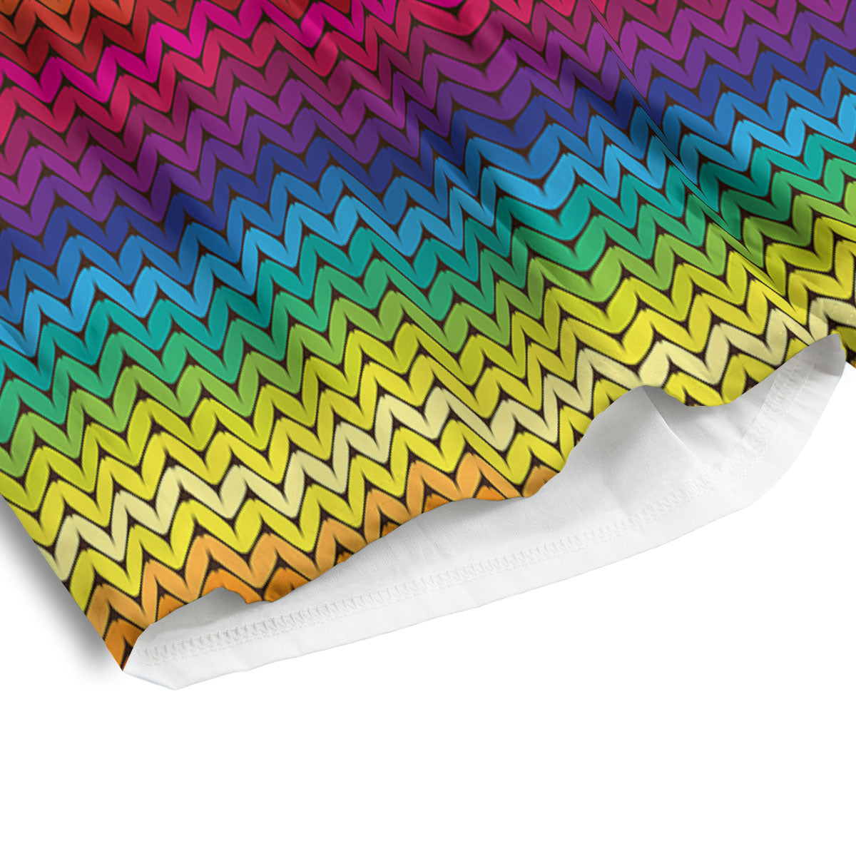 Mexican Rainbow Knitted Print Pattern Men's Athletic Shorts