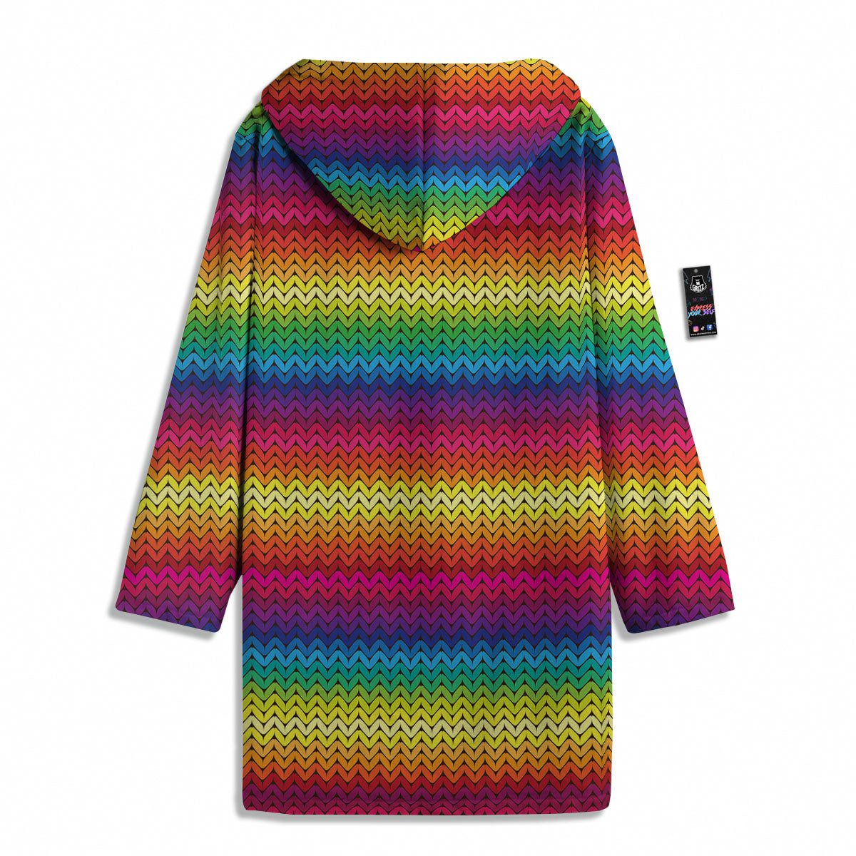 Mexican Rainbow Knitted Print Pattern Men's Windbreaker Jacket-grizzshop