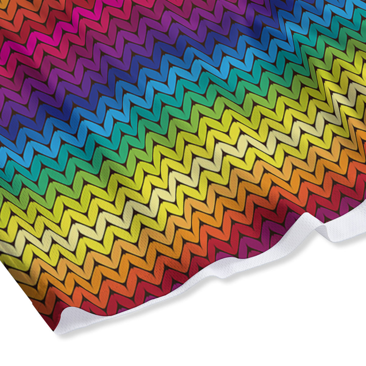Mexican Rainbow Knitted Print Pattern Mesh Shorts