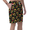 Mexican Rose Skull Men's Shorts-grizzshop