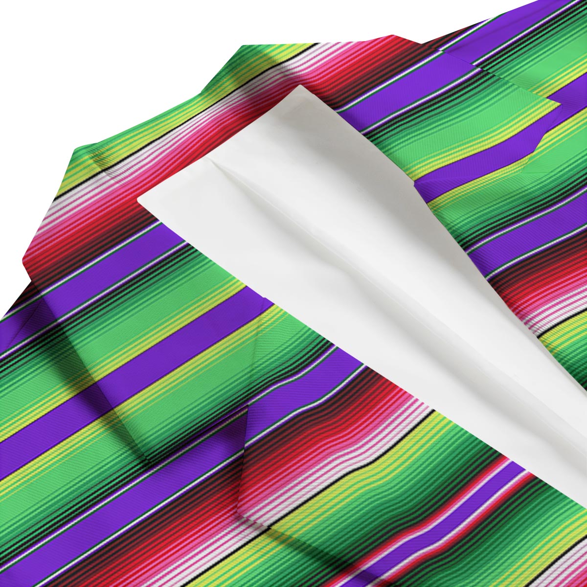 Mexican Serape Blanket Baja Pattern Print Men's Blazer-grizzshop