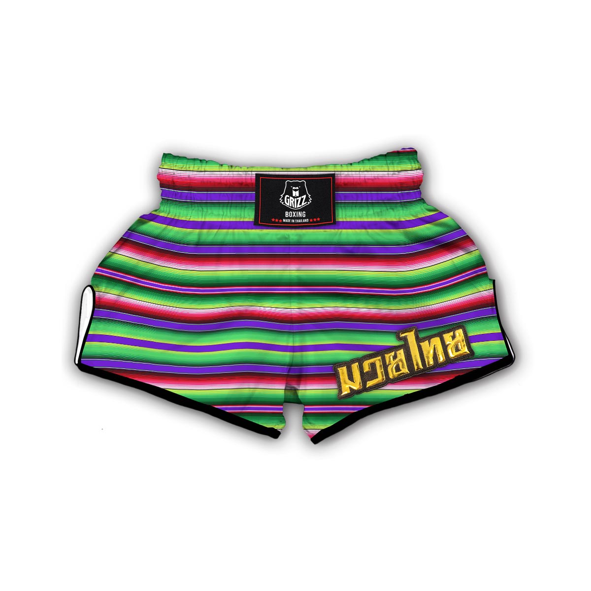 Mexican Serape Blanket Baja Pattern Print Muay Thai Boxing Shorts-grizzshop