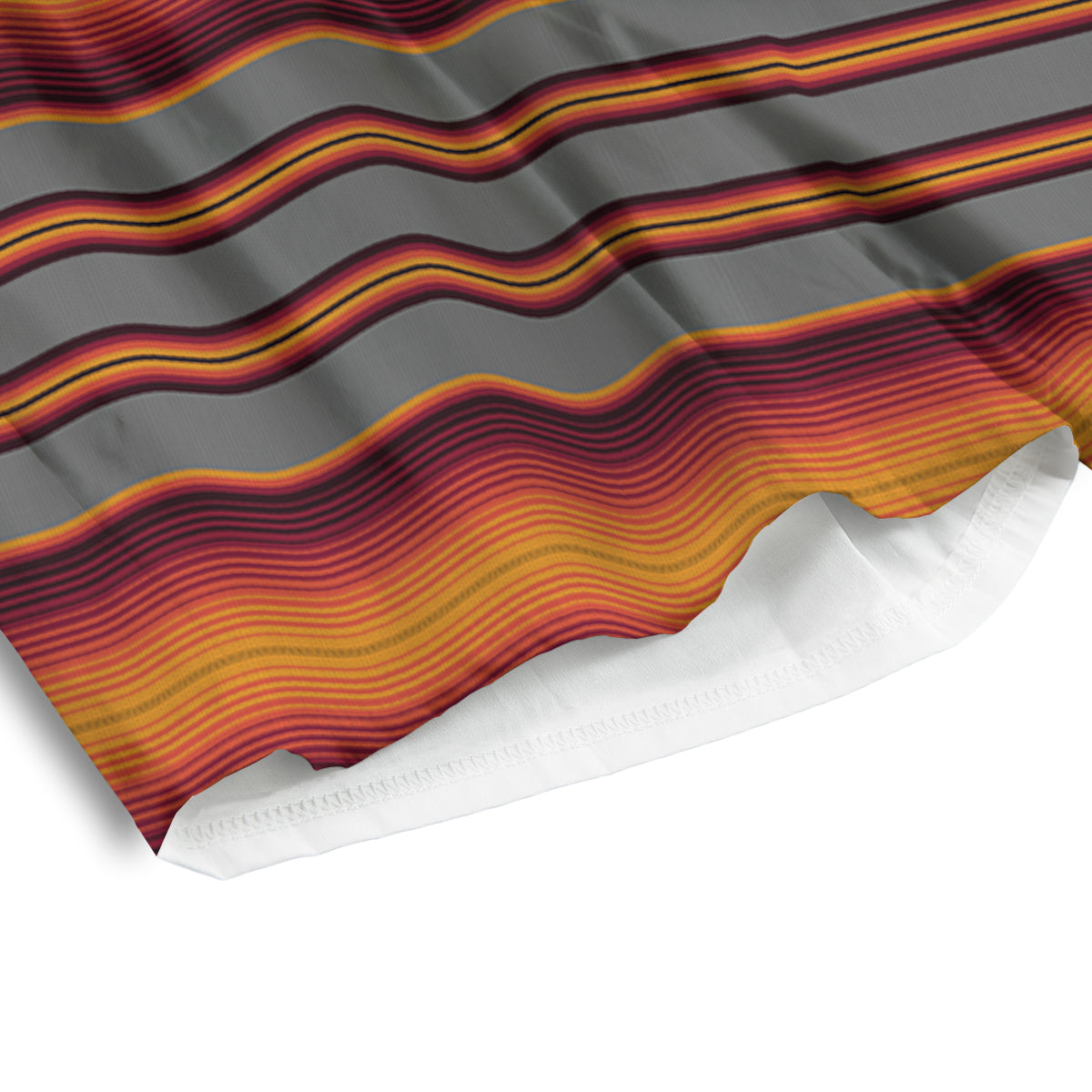 Mexican Serape Grey Orange Print Men's Athletic Shorts