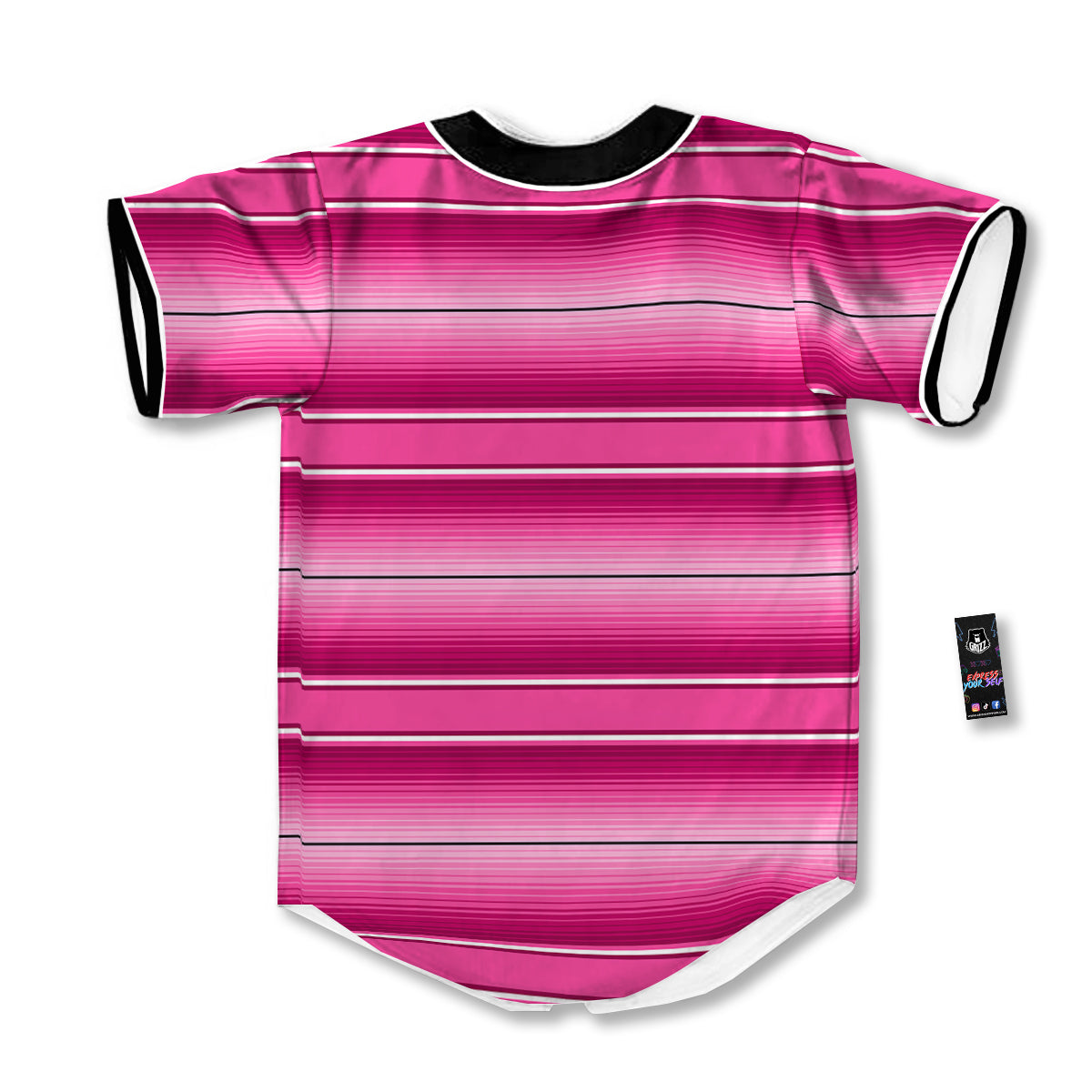 Mexican Serape Pink Print Baseball Jersey-grizzshop