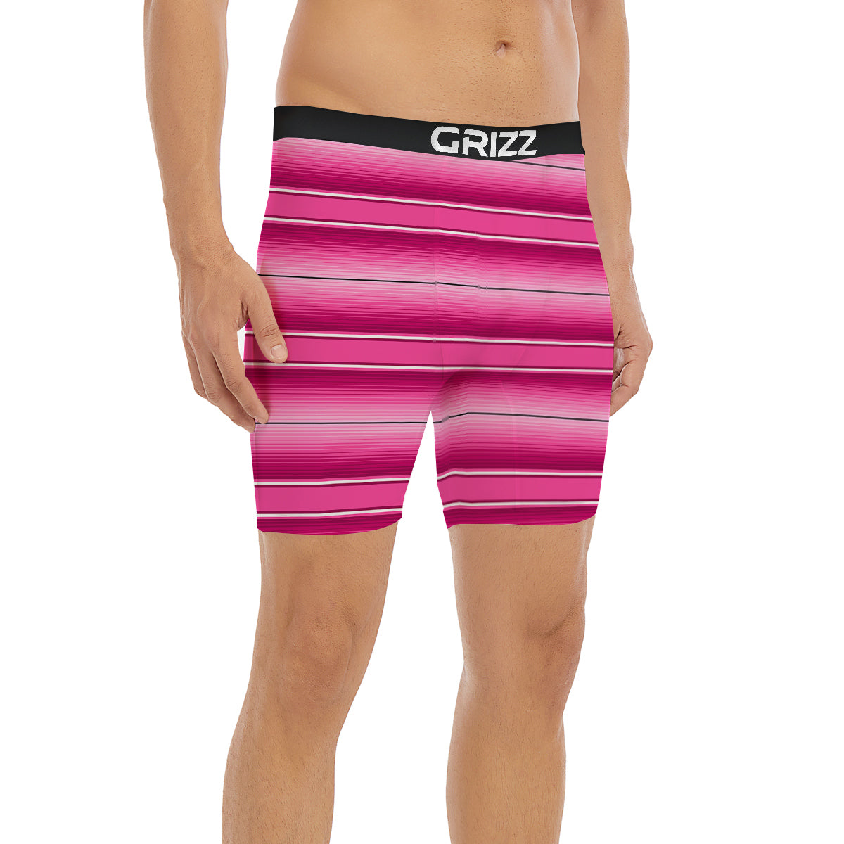 Mexican Serape Pink Print Boxer Briefs-grizzshop
