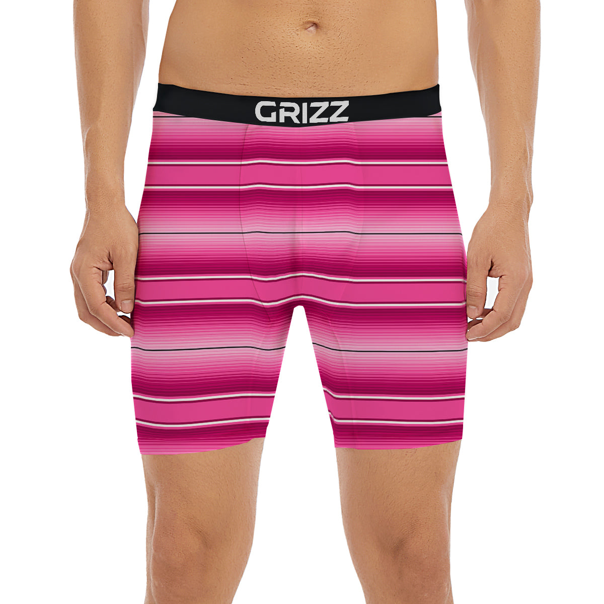 Mexican Serape Pink Print Boxer Briefs-grizzshop