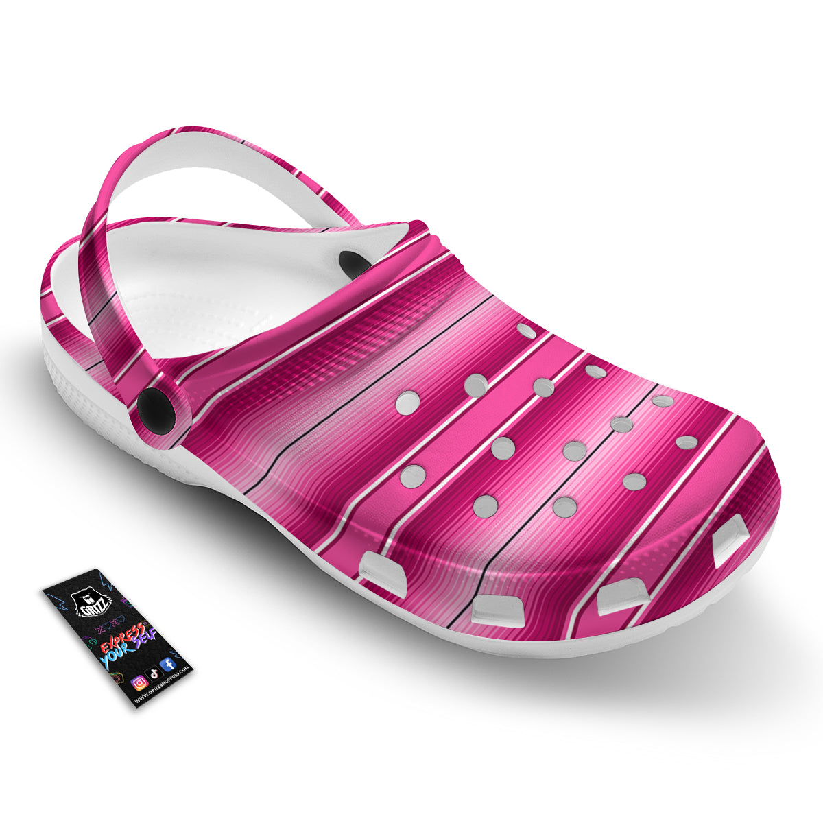 Mexican Serape Pink Print Clog-grizzshop