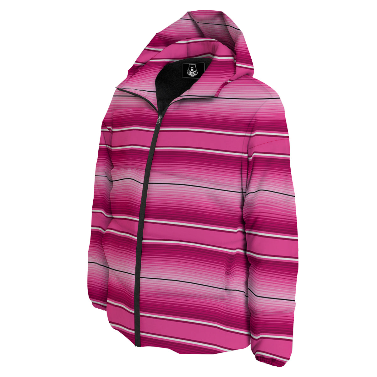 Mexican Serape Pink Print Down Jacket-grizzshop