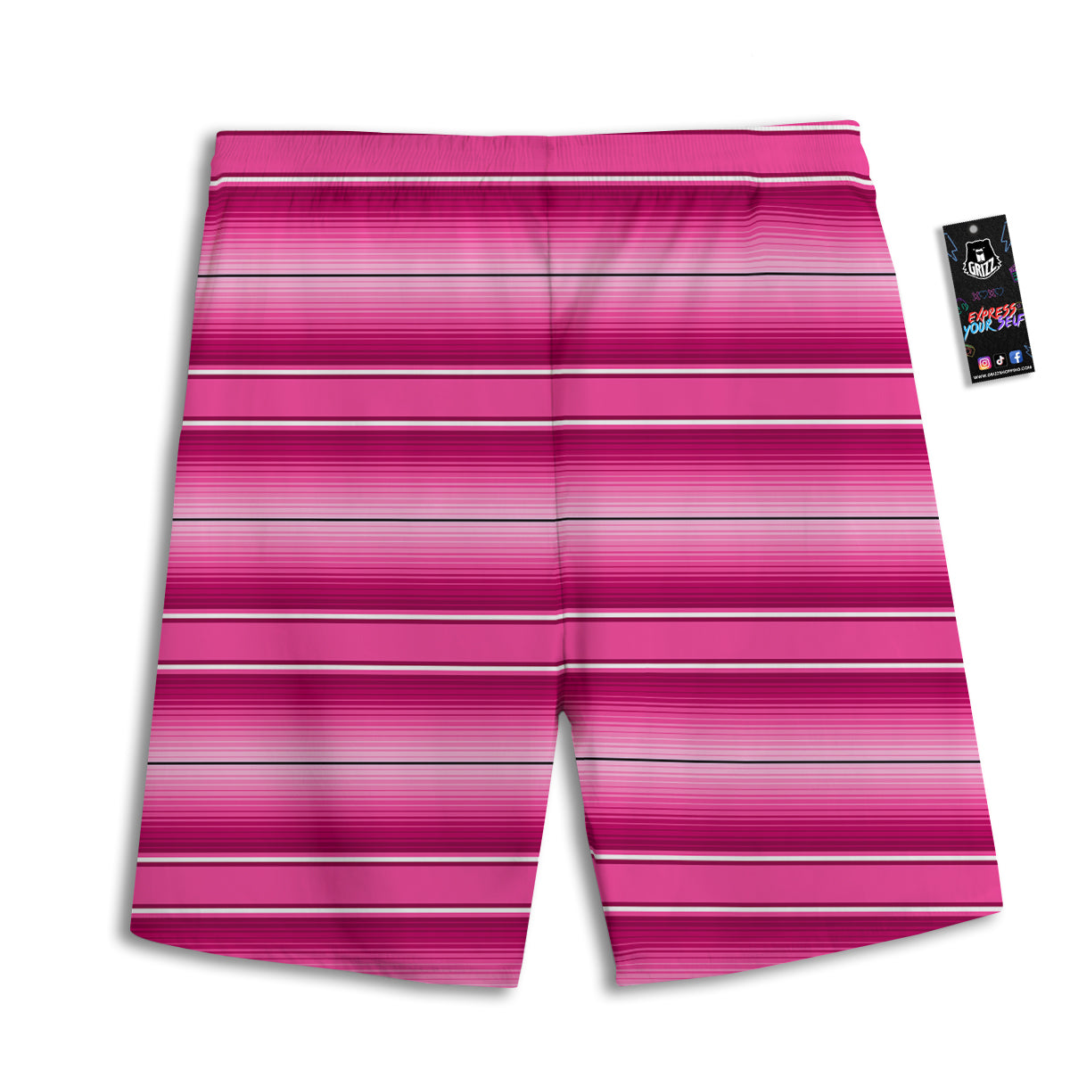 Mexican Serape Pink Print Men's Athletic Shorts