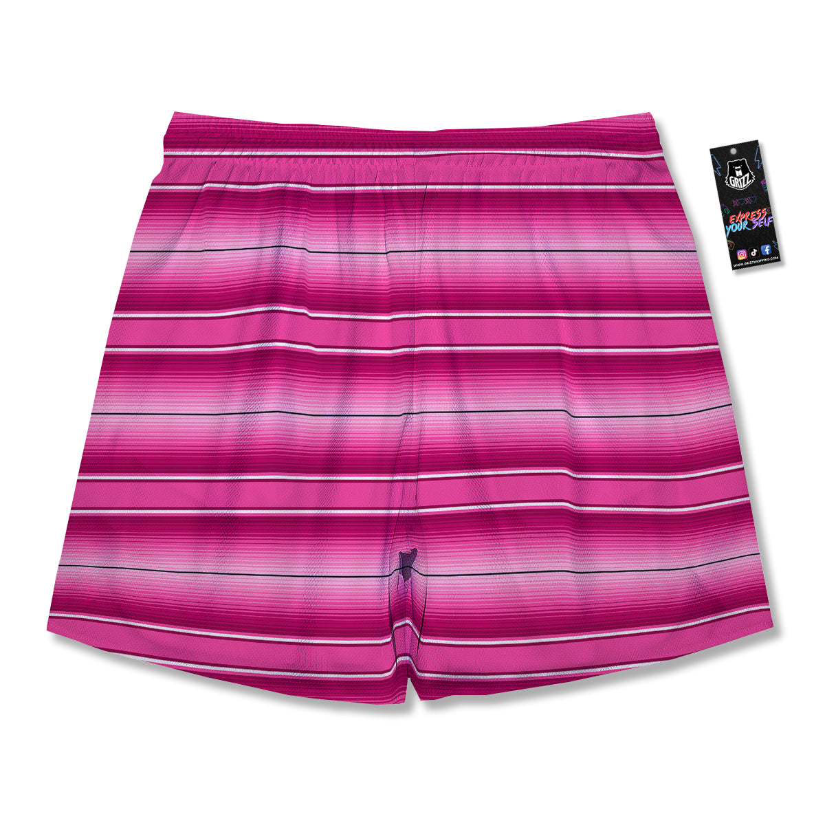 Mexican Serape Pink Print Men's Running Shorts-grizzshop