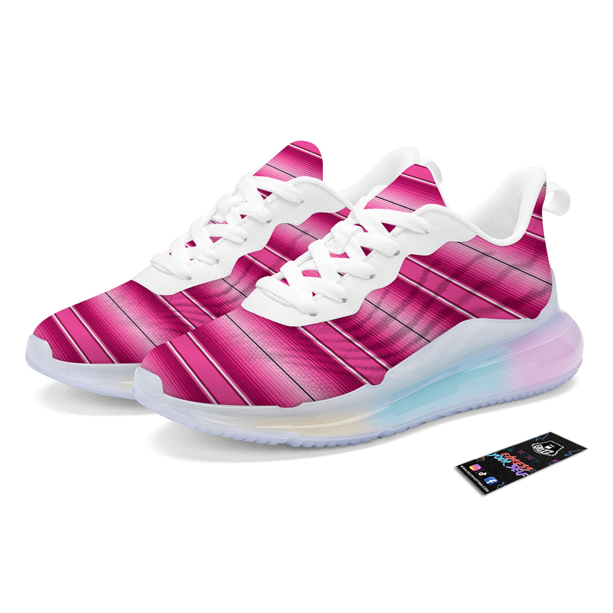 Mexican Serape Pink Print Running Sneakers-grizzshop