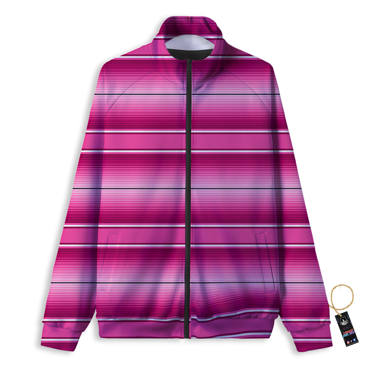 Mexican Serape Pink Print Track Jacket-grizzshop
