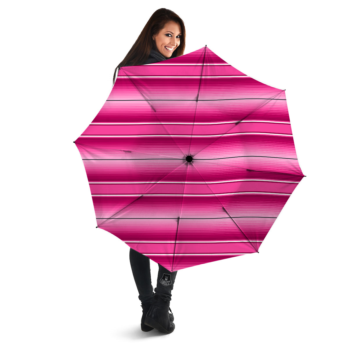 Mexican Serape Pink Print Umbrella-grizzshop