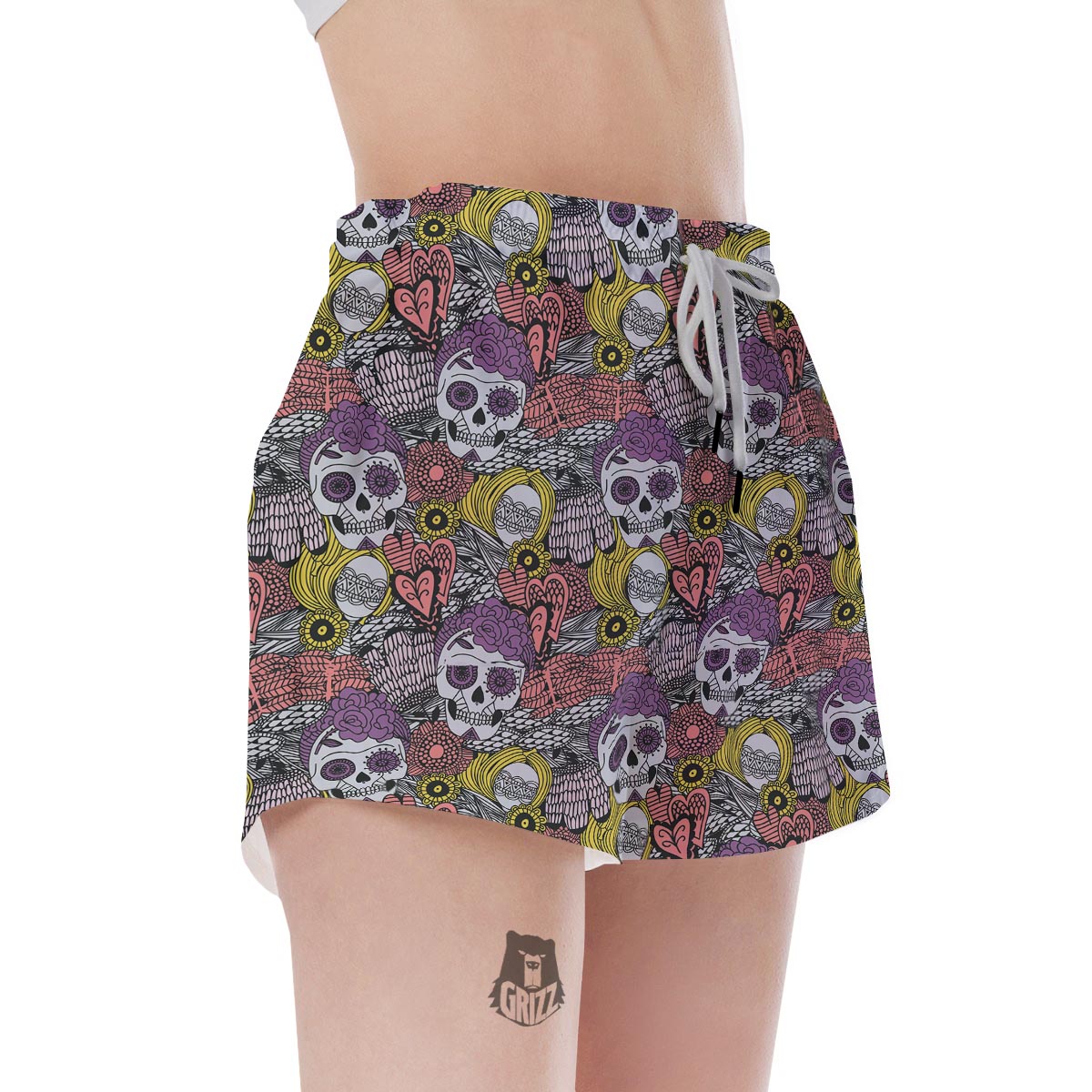 Mexican Skull Women's Shorts-grizzshop