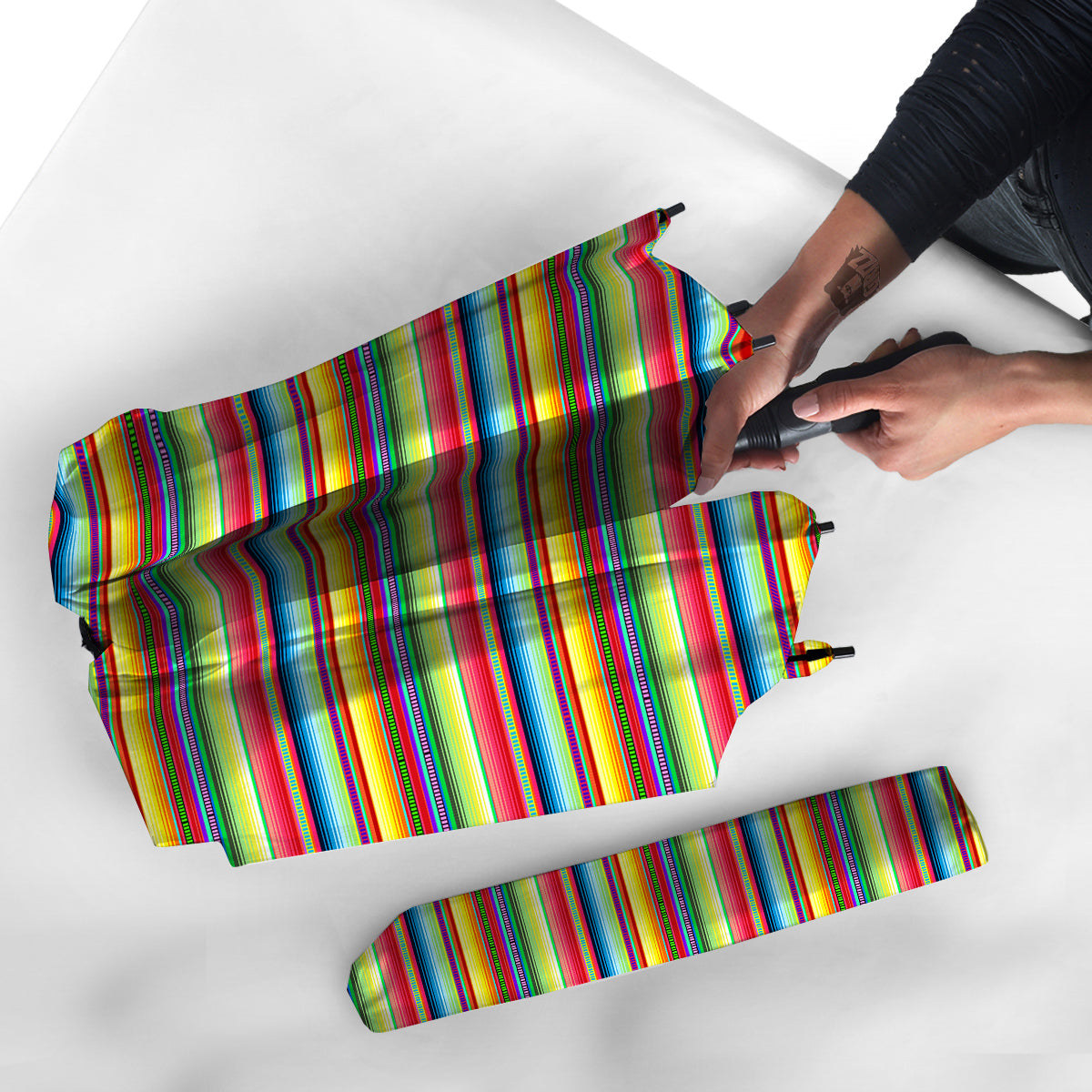 Mexican Stripe Cinco De Mayo Print Umbrella-grizzshop