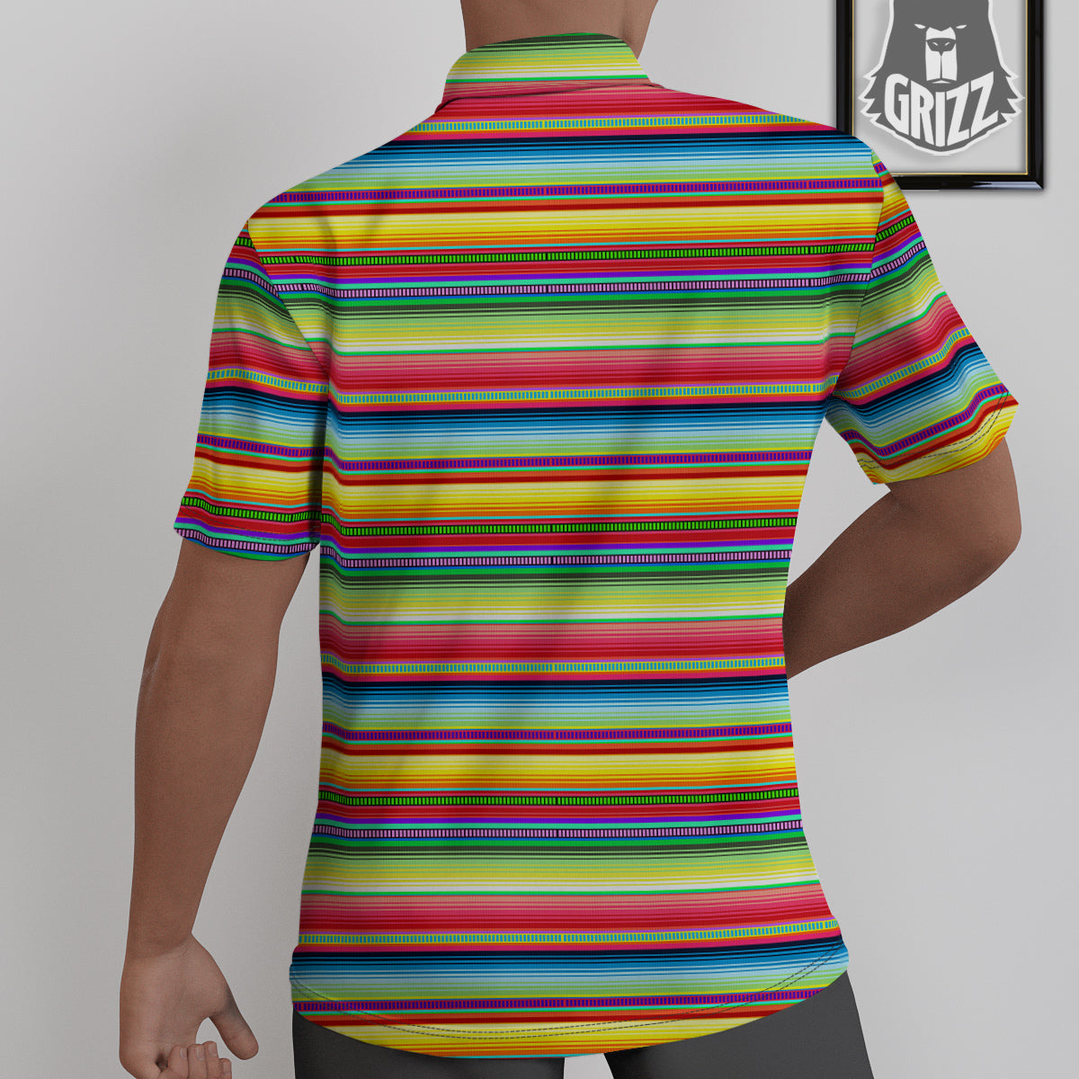 Mexican Stripe Cinco De Mayo Print Untucked Shirts-grizzshop