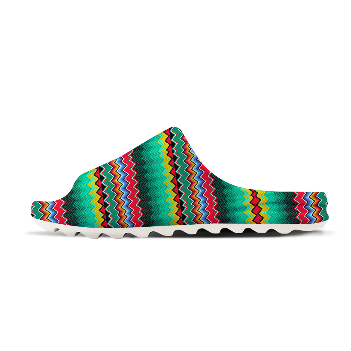 Mexican Blanket Zigzag Colorful Print Sandals-grizzshop