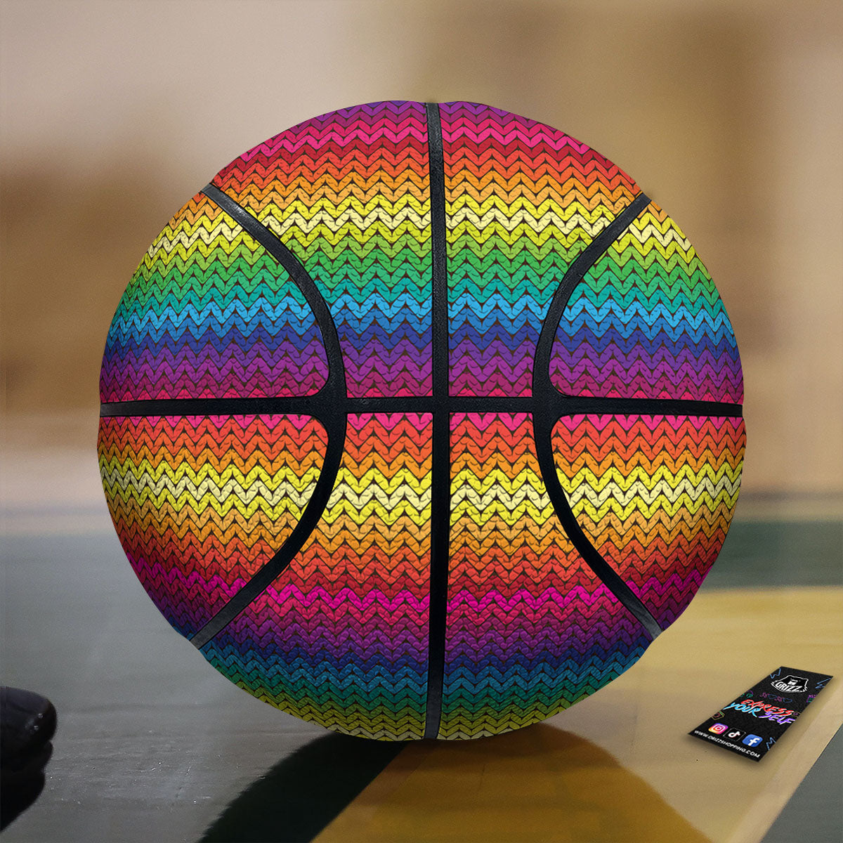Moving Optical Yellow Expansion Illusion Basketball
