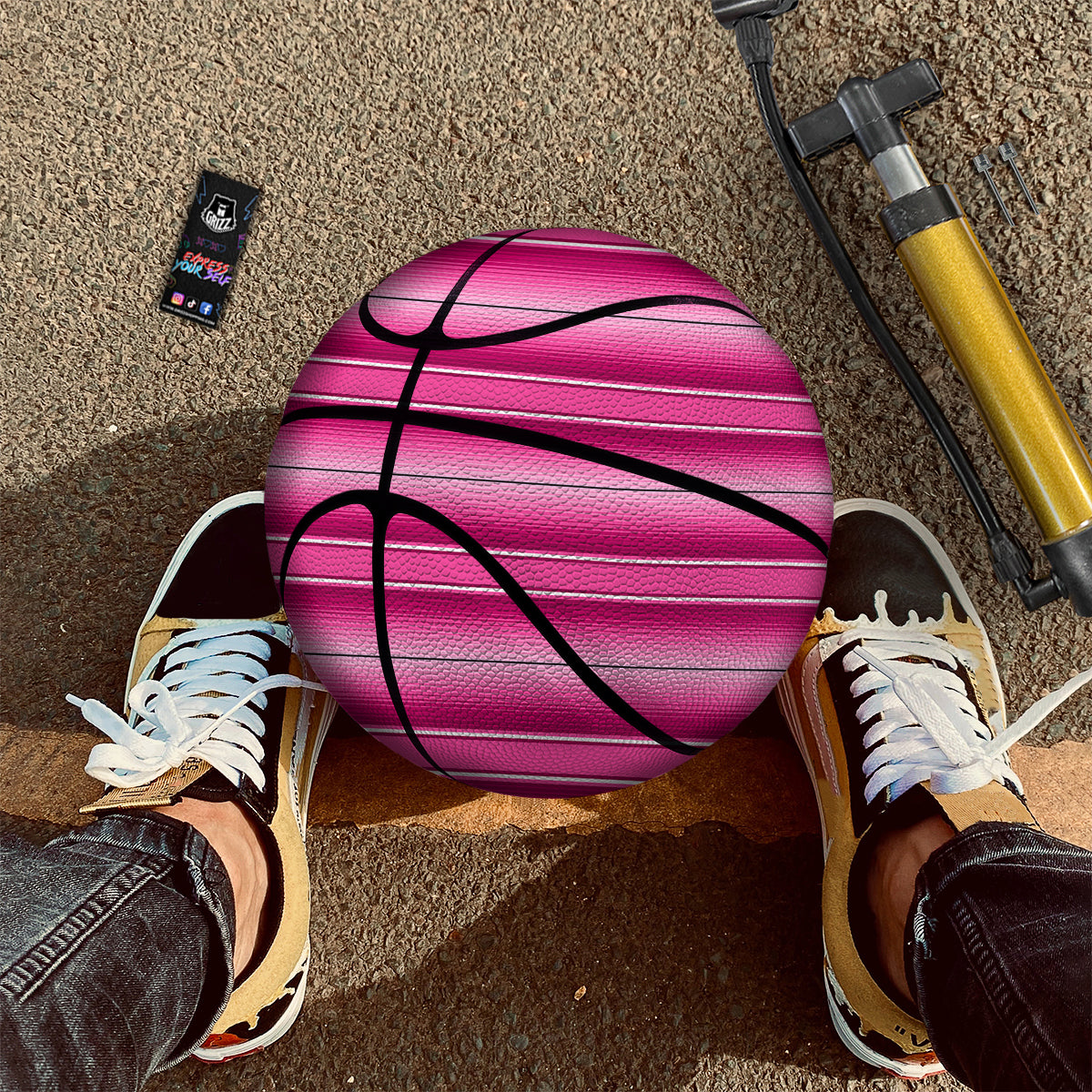 Mexican Serape Pink Print Basketball