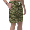 Military Green Camo Print Men's Shorts-grizzshop