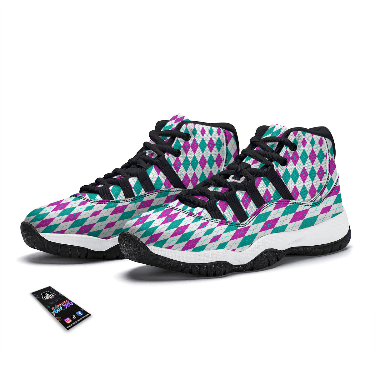 Military Gun Air Force Camo Print Black Bball Shoes-grizzshop