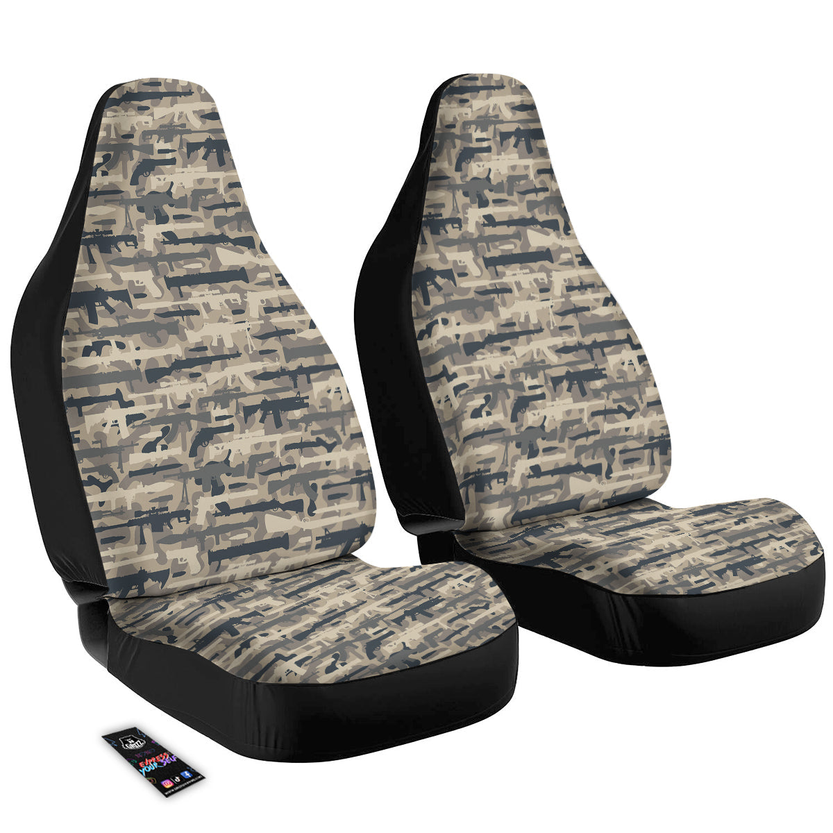 Military Gun Air Force Camo Print Car Seat Covers-grizzshop