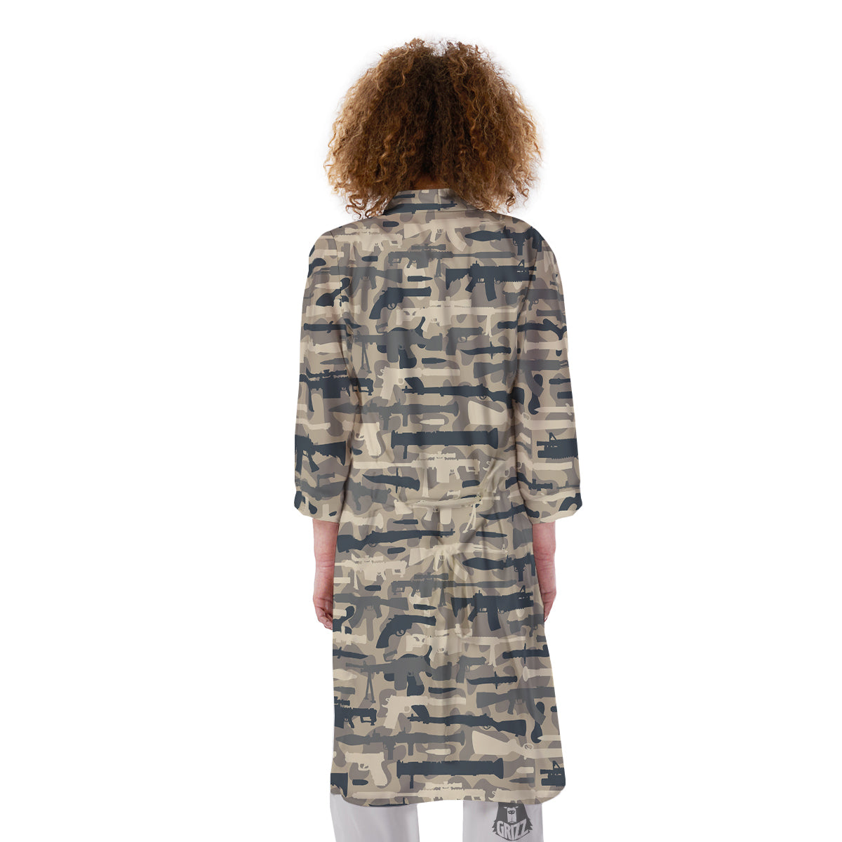 Military Gun Air Force Camo Print Kimono-grizzshop